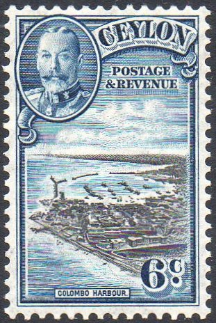 Ceylon 1935 George V 6c perforated Specimen sellos postales